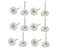 Sourcingmap 25mmx2.3mm Cloth Wheel 2.3mm Metal Shank Polishing Buffing Mop Polisher 12pcs