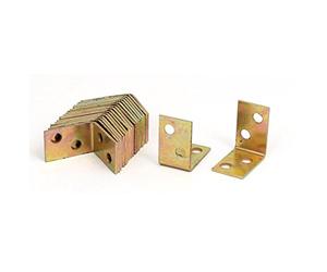 Sourcingmap 25mmx25mmx16mm Iron Square End Corner Brace Joint Angle Brackets Brass Tone 20pcs