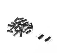 Sourcingmap 25pcs 4 Pin Male to Female Plug Header Adapter Connector Fit RGB/3528/5050 LED Chip Strip Black