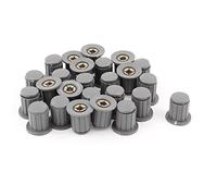 sourcingmap 25pcs 4mm Shaft Insert Dia Brass Tone Core Potentiometer Control Knobs