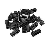 sourcingmap 25Pcs 7mm Inner Dia PVC Square Strain Relief Cord Boot Protector Sleeve Power Tool Hose Black