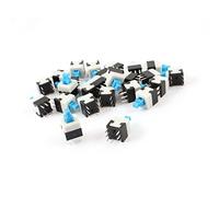 Sourcingmap 25Pcs 8mmx8mm Latching DPDT Mini Computer Reset Push Button Switch