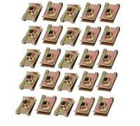 Sourcingmap 25pcs Iron Speed Fastener U Nut Clip Brass Tone for M6 Screw Bolt