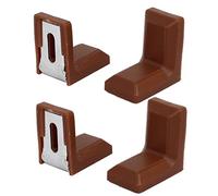Sourcingmap 28mmx17mmx28mm Plastic L Shaped Cover Right Angle Corner Brace Brackets 4pcs