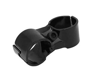 Sourcingmap 29mm Diameter Metal Double Port Pipe Clamp Clip Lean Tube Connector Black