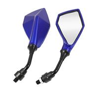 sourcingmap 2Pcs 10mm Screw Dia Blue Black 360 Degree Motorcycle Rearview Mirror
