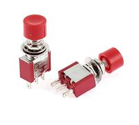 Sourcingmap 2pcs 3 Terminal Momentary ON/Off Push Button Switch AC 250V 2A 120V 5A