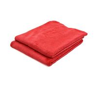 sourcing map 2pcs 40 x 40cm 400GSM Microfiber Car Cleaning Towel Wash Cloth Red