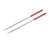 Sourcingmap 2Pcs 4mm x 160mm Round Diamond Needle File 150 Grit for Metal Glass Stone