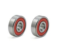 sourcingmap 2pcs 6200RS 10 x 30 x 9mm Double Sealed Deep Groove Ball Bearing
