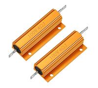 sourcingmap 2pcs Aluminum Case Resistor 100W 4 Ohm Wirewound Gold for LED Replacement Converter 100W 4RJ