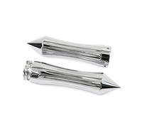 sourcingmap 2pcs Black Aluminum Alloy Motorcycle Cruiser Chopper Hand Grips