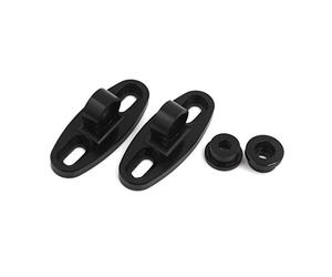 Sourcingmap 2pcs Black CNC Aluminum Motorcycle Rearview Mirror | fairing adapters, holders, CNC aluminum alloy