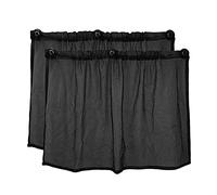 sourcingmap 2pcs Car Foldable SunShade Side Window Nylon Mesh Curtain Protect