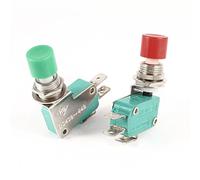 Sourcingmap 2pcs DS438-448 Red Green SPDT Micro Push Button Switch AC 16A 125/250V