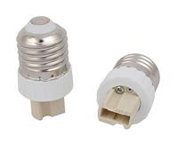 Sourcingmap 2pcs E27 to G9 Extender Adapter Converter Lamp Bulb Socket Holder White