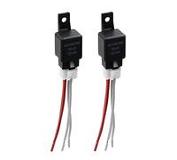 sourcingmap 2pcs JD-2912 4 Pin DC 12V 40A Universal Car Vehicle Motor Fuse Relay Switch Power with Harness