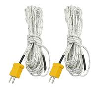 Sourcingmap 2pcs K Type 0-400C Thermocouple Probe Sensor 5 Meter for Thermometer