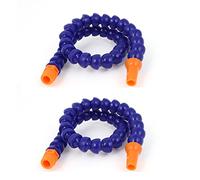 Sourcingmap 2Pcs Lathe Round Nozzle 1/4"BSP Thread Oil Coolant Pipe Hose 45cm Long