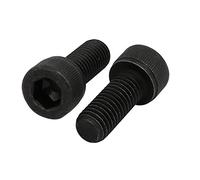 sourcingmap 2pcs M10x25mm 12.9 Grade Hex Socket Cap Left Hand Thread Screw Bolt Black