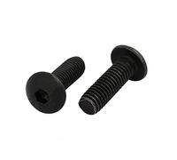 Sourcingmap 2pcs M5x16mm 10.9 Grade Hex Socket Reverse Left Hand Thread Screw Bolt Black