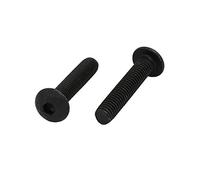 Sourcingmap 2pcs M5x25mm 10.9 Grade Hex Socket Reverse Left Hand Thread Screw Bolt Black