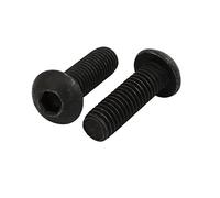 Sourcingmap 2pcs M8x25mm 10.9 Grade Button Head Hex Socket Left Hand Thread Screw Bolt