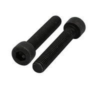 Sourcingmap 2pcs M8x45mm 12.9 Grade Hex Socket Cap Left Hand Thread Screw Bolt Black