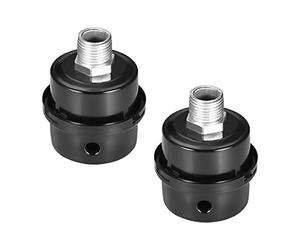 Sourcingmap 2pcs Metal Air Compressor Filter Muffler, 3/8 G Thread, 2.83" Height, 2.44" Diameter