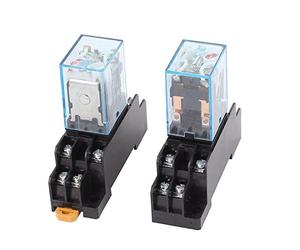 Sourcingmap 2PCS MY2N-J AC 24V Coil 8P DPDT Electromagnetic Power Relay w Socket Base