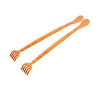 Sourcingmap 2pcs Plastic Dual Use Back Massage Itching Scratcher Shoe Horn Wearing Tool