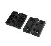 Sourcingmap 2Pcs Replacing Foldable Plastic Flap Hinge Black for Home Door 50x50mm