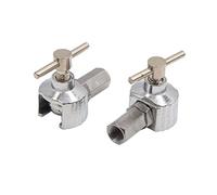 sourcingmap 2Pcs Silver Tone Adjustable Button Head Grease Zerk Nipple Fitting Coupler for Car