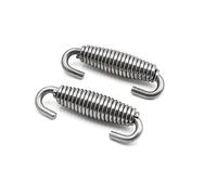 sourcingmap 2pcs Stainless Steel Silver Tone Motorcycle Exhaust Pipe Springs