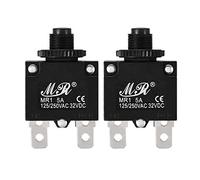 Sourcingmap 2Pcs Thermal Overload Protector AC 125/250V 5A Push Button Reset Circuit Breaker