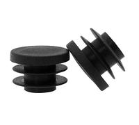 Sourcingmap 3/4" 20mm OD Plastic Round Tube Ribbed Inserts End Cover Caps 2pcs, 0.75" Inner Dia, Floor Furniture Chair Table Protector