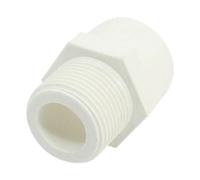 Sourcingmap 3/4" PT Male Thread 0.984" Slip PVC Pipe Straight Connector Coupler White