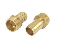 sourcingmap 3/4BSP Male Thread to 19mm Hose Barb Straight Adapter Coupler 2PCS