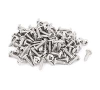Sourcingmap 3.5mm x 13mm Phillips Cross Drive Pan Head Self Tapping Screw 100 Pcs