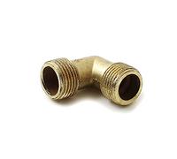 sourcingmap 3/8BSP Thread Pipe Zinc Alloy Air Compressor Male Elbow Joint Connector Gold Tone