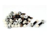 Sourcingmap 3-in-1 Furniture Connecting Kit 15mm OD Cam Fitting, 6x35mm Dowel Screws, 11mm OD Pre-Inserted Nut 20 Sets