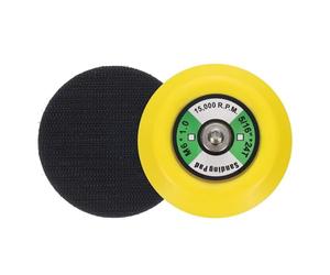 Sourcingmap 3 Inch Hook and Loop Backing Sanding Pads with M6*1mm Thread for Diamond Sanding Finishing Polishing Buffing Pads, Yellow + Black 2pcs