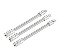 Sourcingmap 3 Pcs 1/4-Inch Drive x 6-Inch Flexible Socket Extension Ratchet