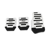 sourcingmap 3 Pcs Black Silver Tone Car Gas Clutch Brake Nonslip Pedal Cover
