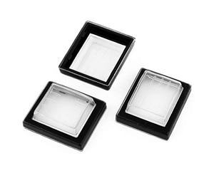 sourcingmap 3 Pcs Clear Black Silicone Waterproof Rocker Switch Protect Cover Rectangle Cap