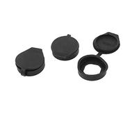 Sourcingmap 3 Pcs Rubber Key Panel Cam Lock Dust Waterproof Covers Black