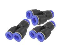 Sourcingmap 3 Pcs Y Shaped 8mm Quick Joint Air Pneumatic Push in Fittings