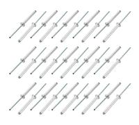 Sourcingmap 30 Pcs 4mm x 35mm Aluminum/Steel Open End Blind Rivets