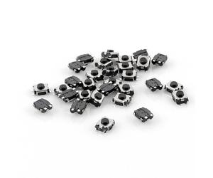 sourcingmap 30 Pcs 4mm x 3mm 4-Pin Surface Mounted Devices SMT Momentary Push Button Tactile Tact Switch