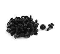 sourcingmap 30 Pcs Black Plastic Guard Clips 6mm x 15mm x 18mm